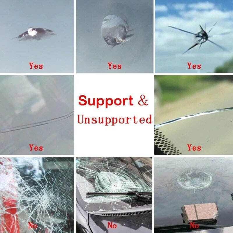 กระจกรถยนต์ Nano Repair กาวของเหลวที่บังแดดหน้ารถยนต์ซ่อมเรซิน Cracked ชุดซ่อมกระจกแก้ว Corrector รถ Crack ซ่อม