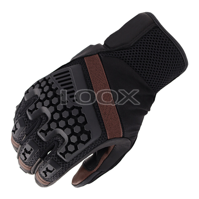 Revit Sand 3-guantes ventilados de cuero genuino para motocicleta, novedad