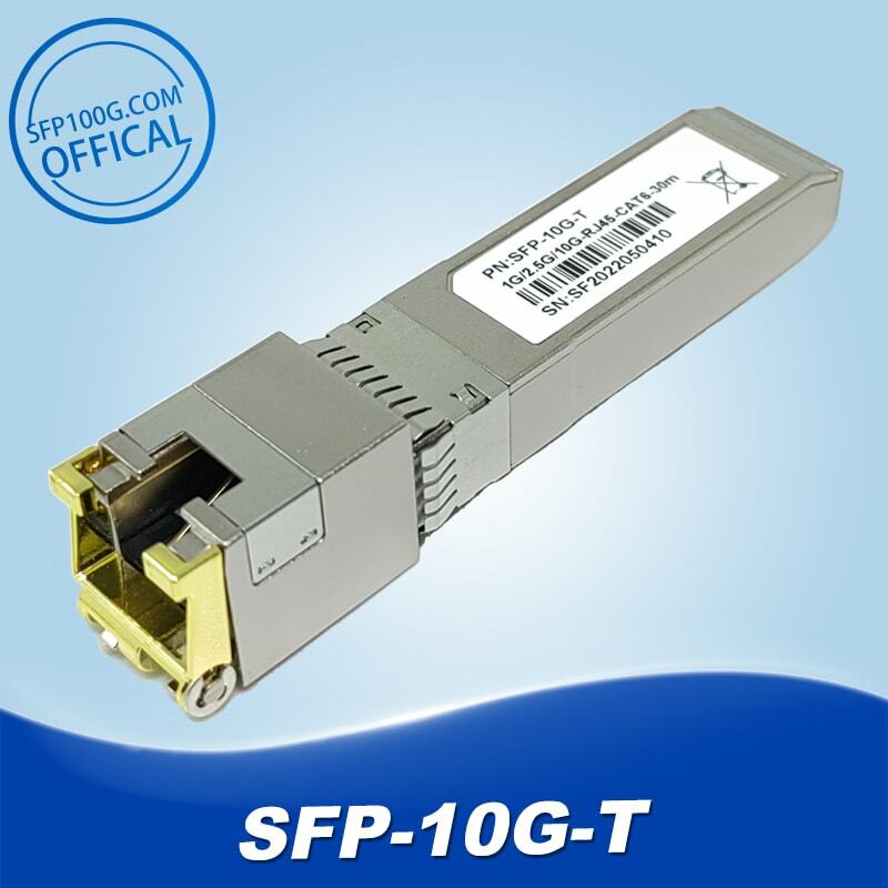 Termostat S + RJ10 SFP-10G-T 10Gigabit Ethernet RJ45 Port Listrik RJ45 10G SFP + Hingga 10Gbase-T 30M Modul Transceiver