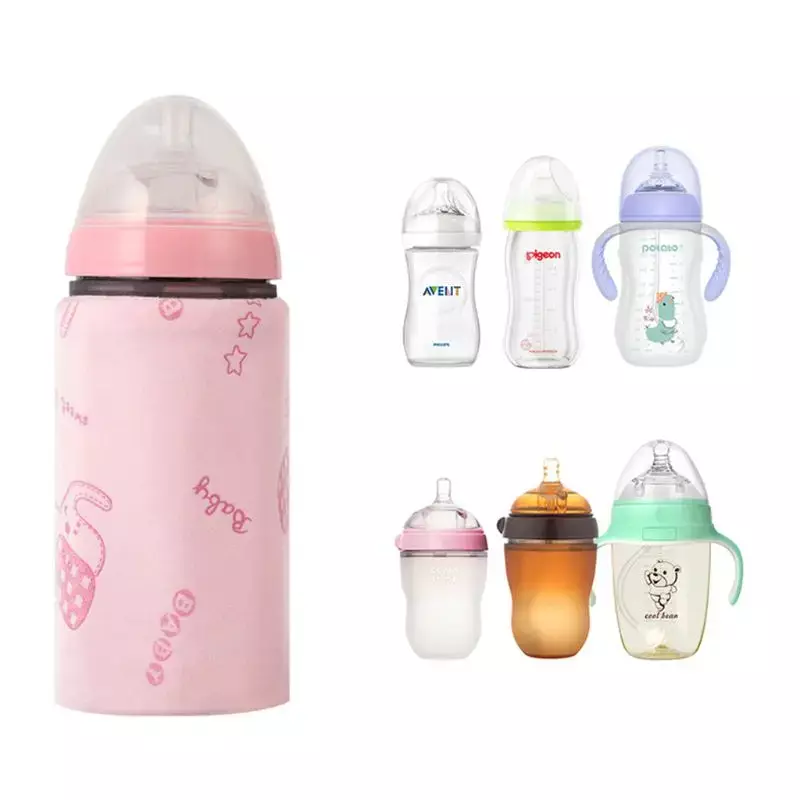 Bolsa térmica para garrafa bebê, usb, temperatura constante inteligente, estampa desenho animado, envio direto