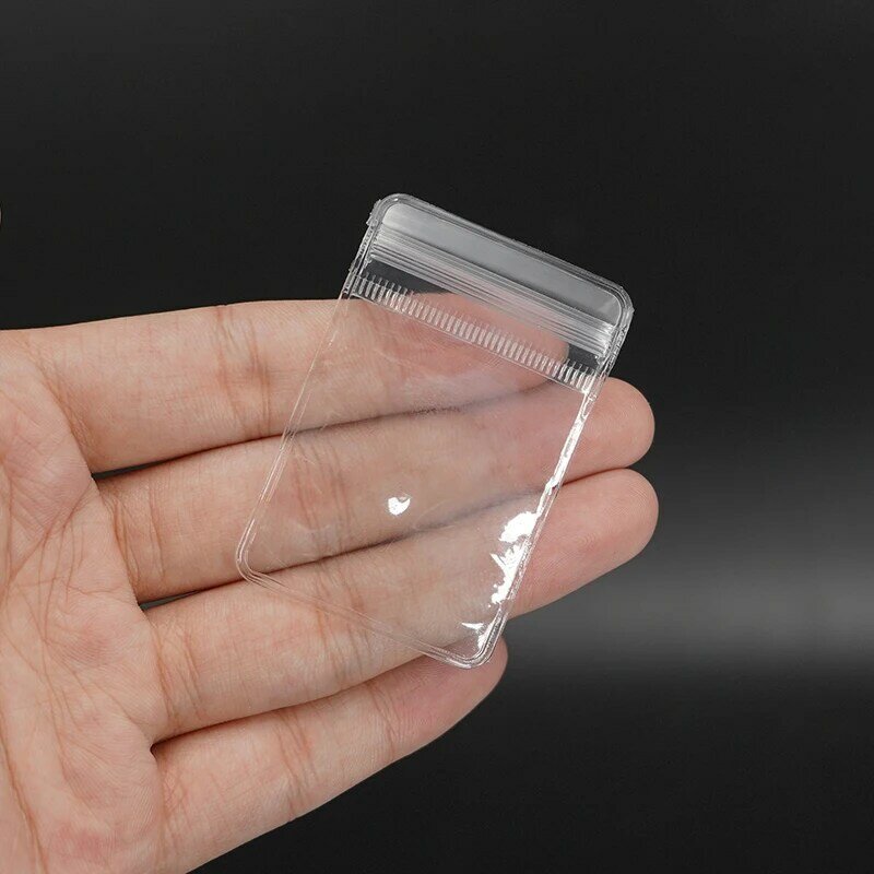 Mini pendientes de plástico con cierre hermético, bolsas de plástico con cremallera esmerilada, producto personalizado, embalaje pequeño impreso