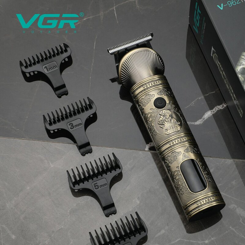 VGR набор для ухода за волосами триммер 6 в 1 машинка для стрижки волос триммер для носа бритва триммер для тела Профессиональный перезаряжаемый металлический винтажный V-106