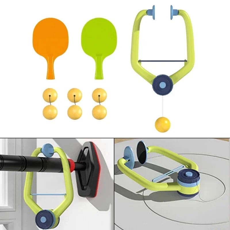 Children's Hanging Table Tennis Training Toy Creative Exerciser for Door Pingpong Interaction Trainer for Sports Indoor Bedroom