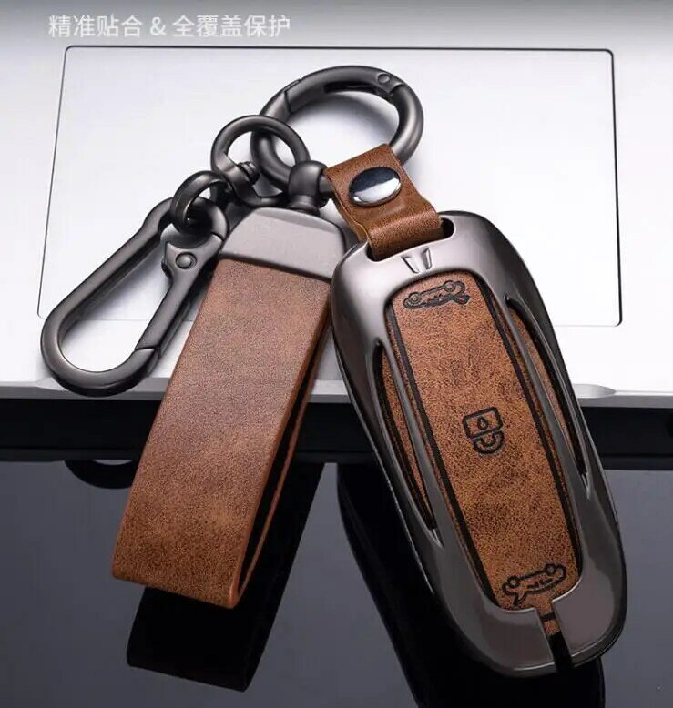 Car Zinc Alloy Fob Smart Remote Key Case Cover Holder For Tesla Model 3 Model S Model Y Model X Protector Keychain Accessories