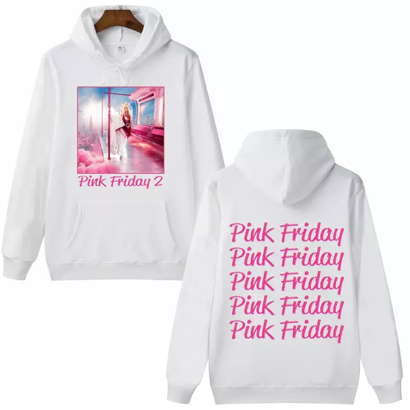 Sudadera con capucha de Nicki Minaj Pink Friday 2 para hombre y mujer, sudadera para fanáticos de la música, Jersey Harajuku de Hip Hop, Tops