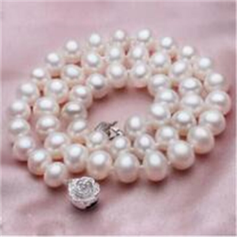 Collares de perlas blancas de agua dulce 2026 Natural para mujer, collares de plata de ley 925, los mejores regalos de joyería, nueva moda 100%