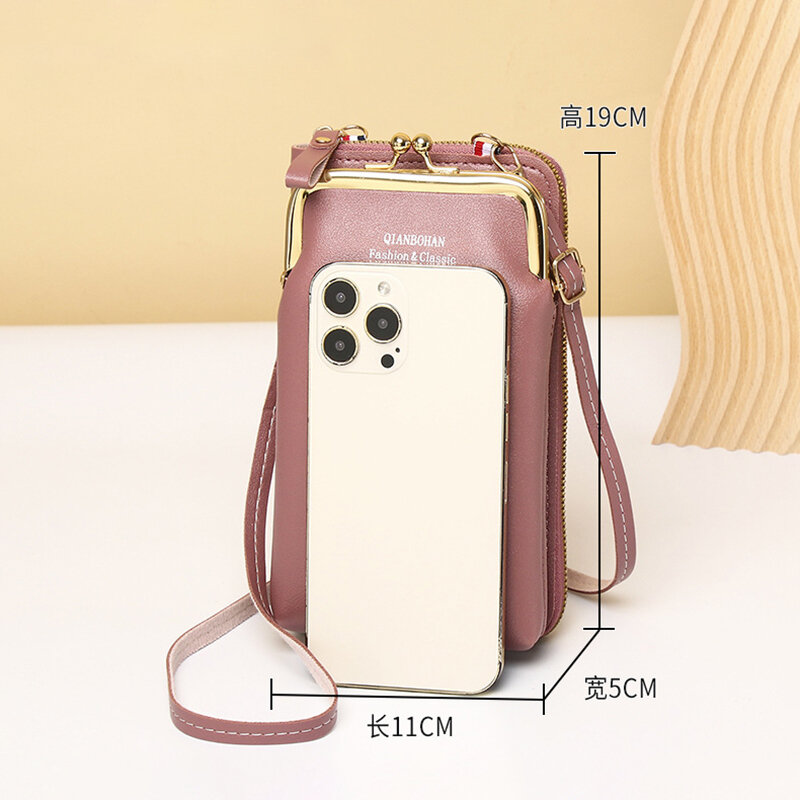 Tas ponsel baru tas telepon seluler nilon Mini dompet koin tas bahu tali tas selempang kecil untuk wanita dompet bepergian dompet