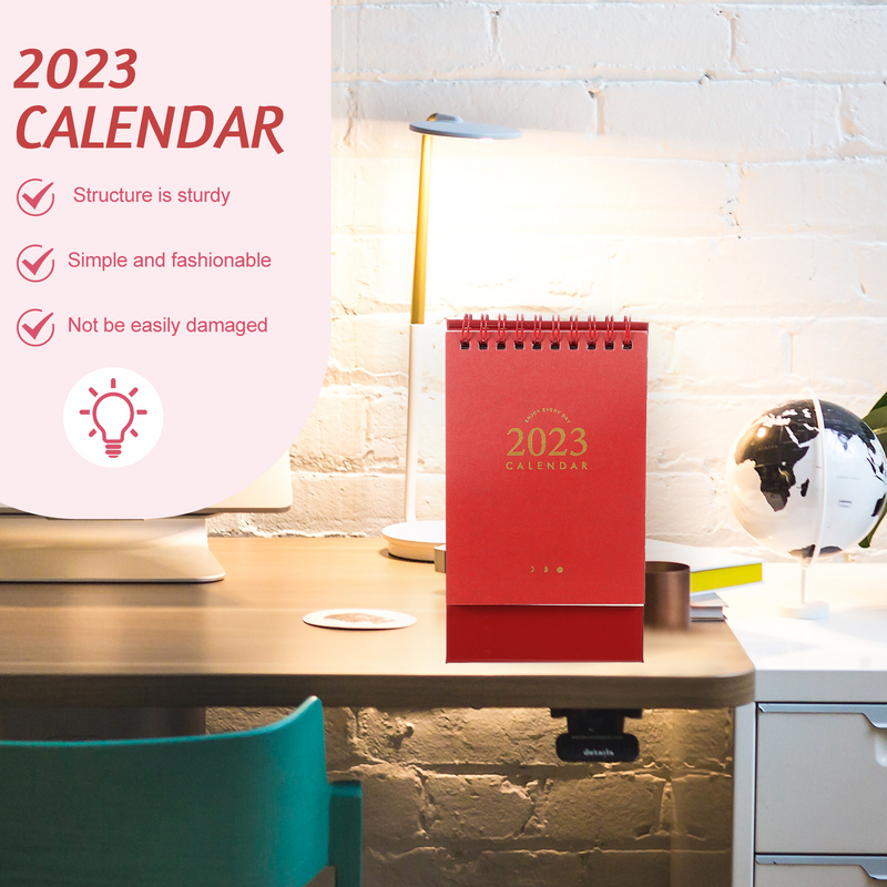 2023 책상 포켓 선물, 미니 소형 스탠딩 페이퍼, 월별 책상 포켓