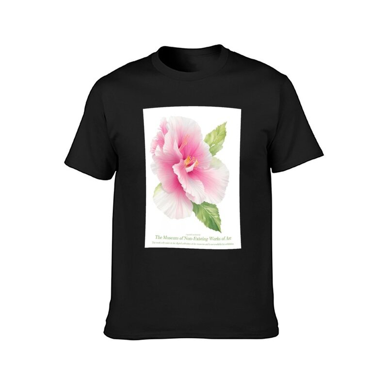 Blusa rosa de flor de hibisco masculina, plus size tops
