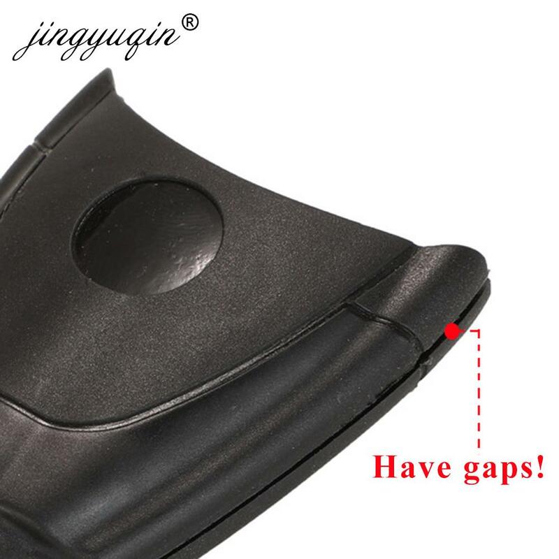 Jingyuqin coquille de clé de voiture à distance pour Saab 9-3 93 2003-2007 4 boutons lame non coupée remplacement de la carte à puce boîtier de Fob sans clé