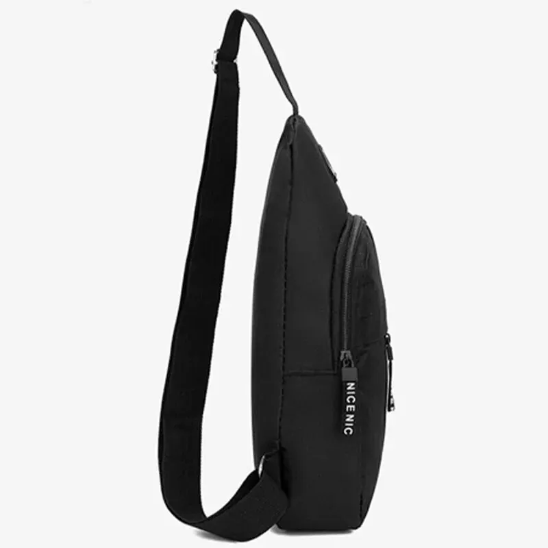 Tas dada nilon untuk pria, Multifungsi kasual tren Fashion tas bahu untuk olahraga luar ruangan tas selempang serbaguna