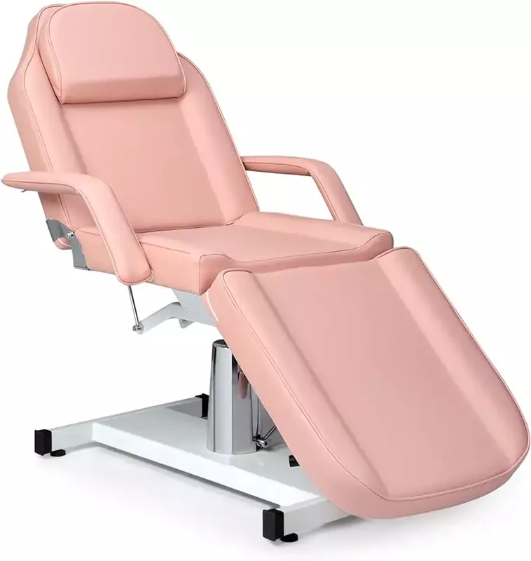 Hydrauliczny stół do masażu twarzy, wielofunkcyjny 3-sekcyjny fotel do tatuażu Łóżko kosmetyczne, regulowany sprzęt do salonu kosmetycznego Spa