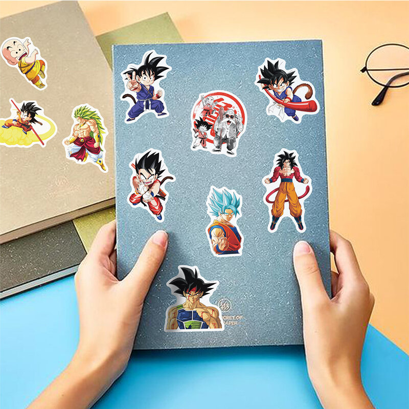 Pegatinas de dibujos animados de Dragon Ball para niños, pegatinas de Anime japonés de 10/30/50 piezas, para ordenador portátil, equipaje, motocicleta, monopatín, coche, impermeable