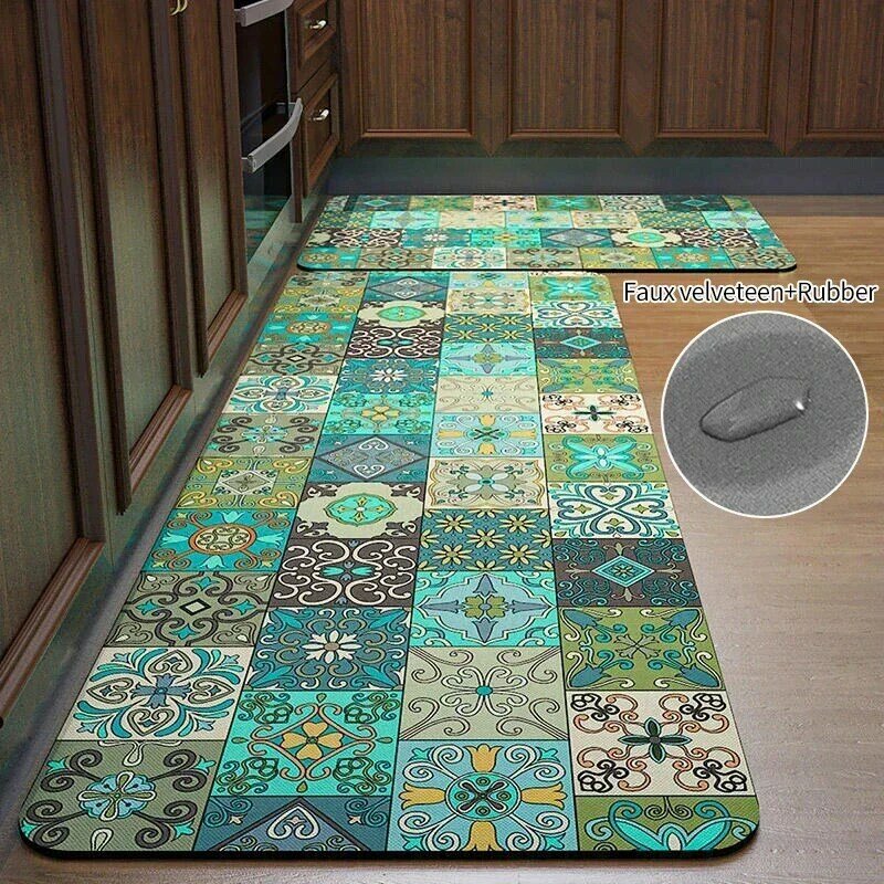 Diatomite Mat Non-slip Kitchen Rug Super Absorbent Floor Mats Kitchen Long Carpets for Living Room Entrance Doormat Long Rugs