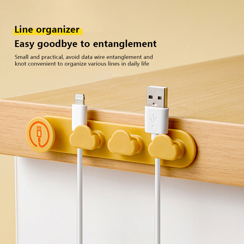 Cable Fixed Clip Wire Cable Holder Cord Management Self-Adhesive Wire Organizer Holder Nail-Free No Punching