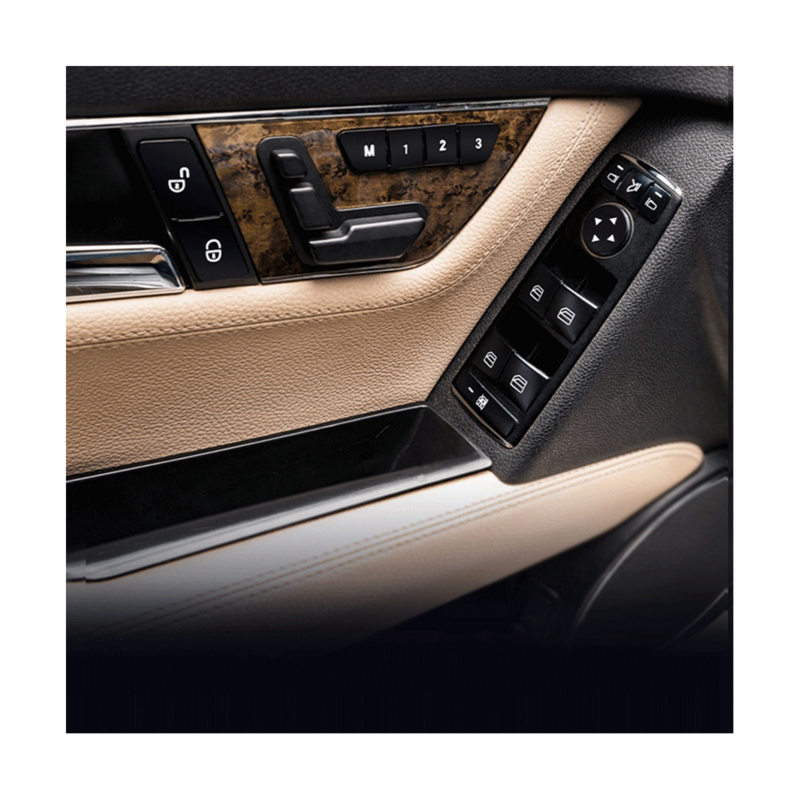 Car Door Armrest Window Switch Button Trim Cover Sticker for Mercedes Benz GLK ML GL a B C E G Class W204 X166