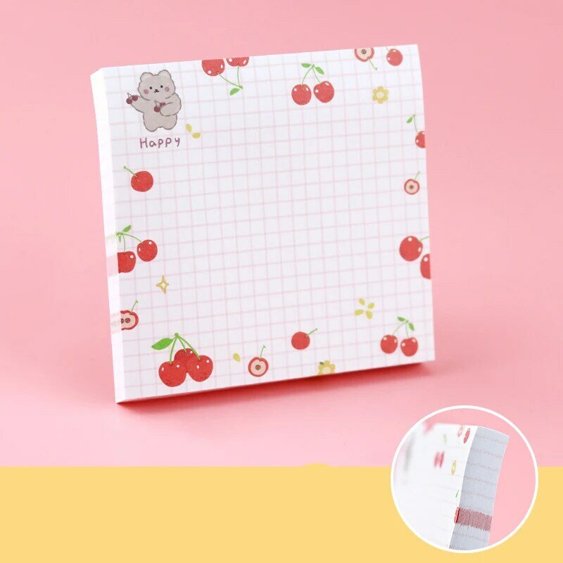 Cartoon creative sticky notes stickers cute fruit note notes office supplies signature pads student memo note notes