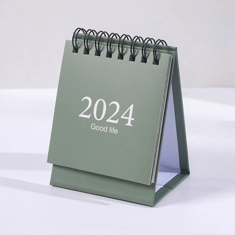 Standing Flip Calendar Mini Desk Calendar Daily Schedule Agenda Organizer 2024 Calendar INS Style Schedule Planner Organizing