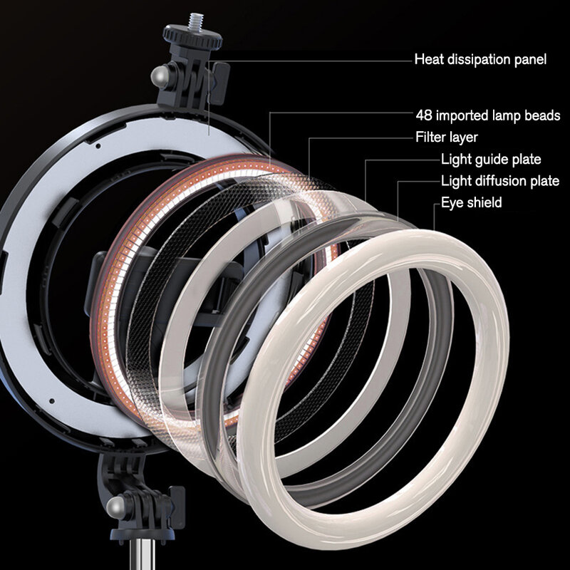 P20D Ring Vullen Licht Selfie Stok Draagbare 6 Inch Netto Rood Licht Invullen Anker Schoonheid Licht Live-uitzending Beugel