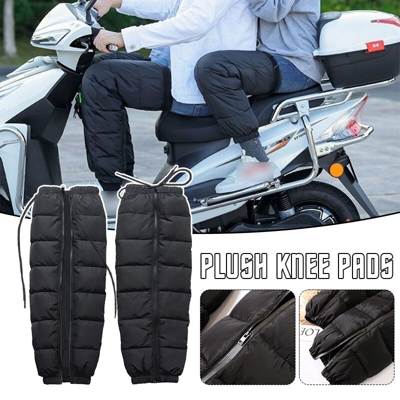 Men Women Thickened Knee Pads Electric Motorcycle Outdoor Winter Leggings Windproof Rainproof Cold-proof Cycling  Knee Braces