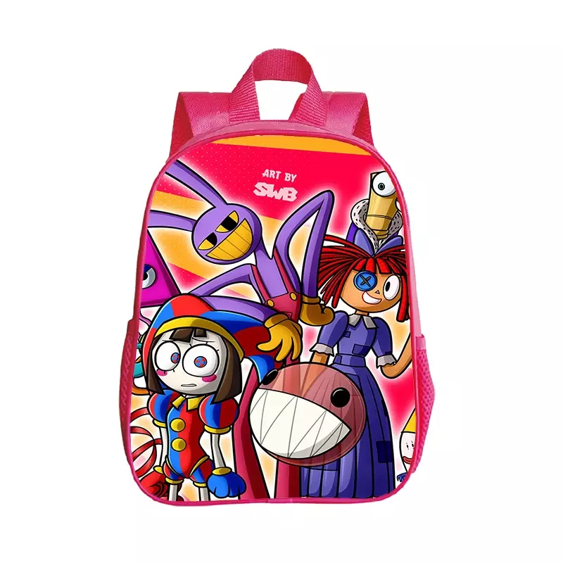 The Amazing Digital Circus Backpacks Kindergarten Bags Waterproof Pink Bookbag Boys Girls School Bags Kids Anime Backpack