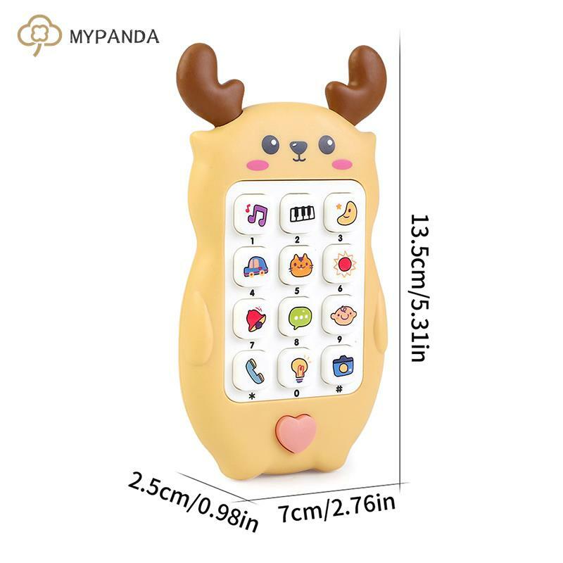 Baby Phone Toy Music Sound Telephone Sleeping Toys With Teether Simulation Phone Kids Infant Early Educational Toy Birthday Gift