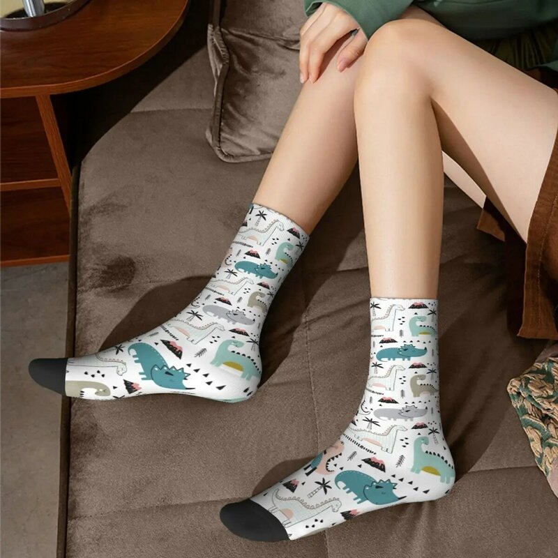 Носки мужские/женские в стиле Харадзюку, смешные спортивные носки с изображением древнего животного, динозавра, весна-лето-осень-зима