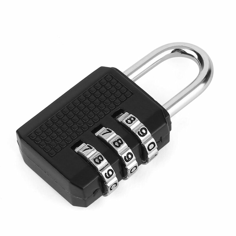 Mini Anti-theft Lock Zinc Alloy Security 3 Combination Multifunctional Code Lock Travel Suitcase Luggage Wardrobe Padlock