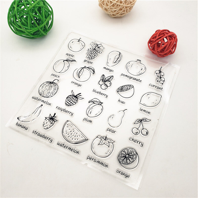 Polymer Clay Stamp Cute Fruit Pattern Texture Emboss Seal Transfer Print DIY Clay Earring Impression Make Tools Pottery Ceramic