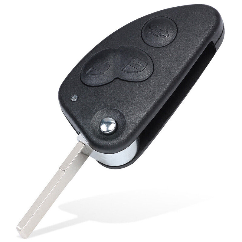 CN092007 kunci mobil Flip 3 tombol pengganti untuk Alfa Romeo Remote Fob Uncut SIP22 Blade 433MHZ ID48 Chip FCCID 147 156 166 GT