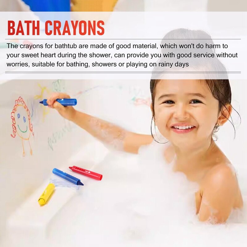 HOCrayon-Jouet graffiti effaçable pour bébé et enfant, crayon de bain créatif et lavable