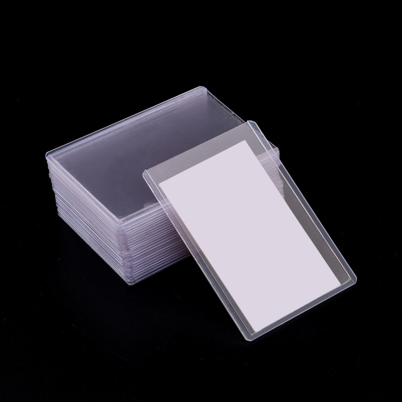 Transparente PVC-Toploader-Schutzhüllen für den Sammler handel Basketball-Sport-Idol-Karten 35pt Spielkarten halter 3x4''