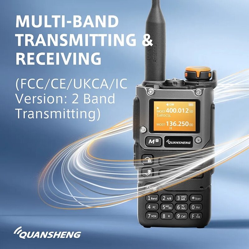 Quansheng-walkie-talkie portátil, receptor UV K5 (8), Am, Fm, Radio bidireccional, estación de conmutación Amateur, conjunto inalámbrico de largo alcance