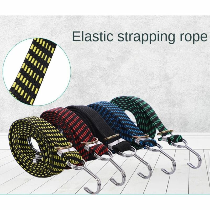 Веревка для багажа, эластичная резиновая веревка для багажа, 3 м * 3 см, черная, красная, желтая, дорожные крючки