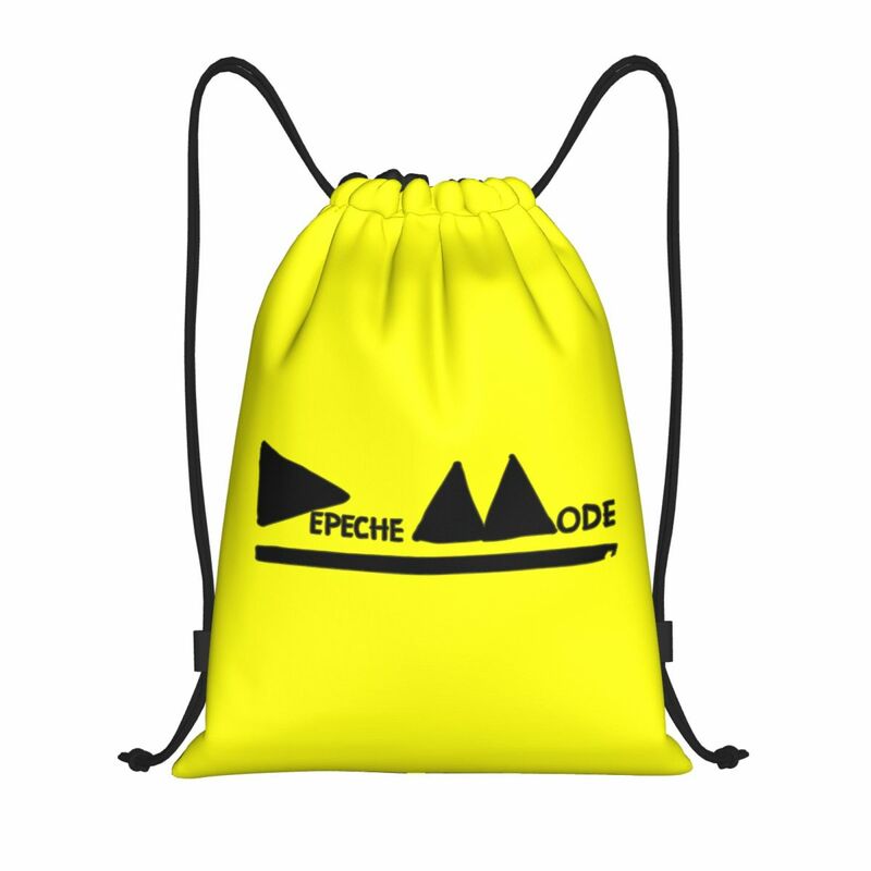 Custom Electronic Rock Depeche Drawstring Bags para homens e mulheres, esportes portáteis de ginástica, mochilas de treinamento, modo legal