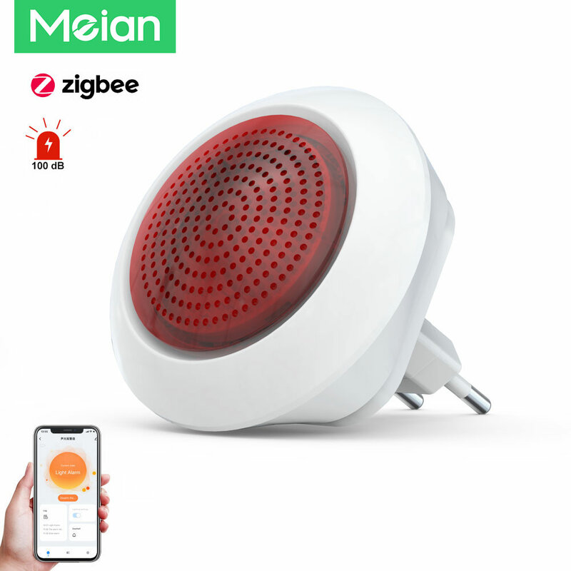 Meian Tuya 100db Sirene Alarm Draadloze Sirena Alarma Koppeling Beveiliging Controle Via Smart Leven App Zigbee 3.0 Gateway