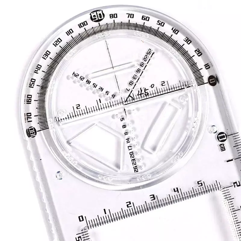 Righello multifunzione Set disegno geometria goniometro Spirograph righello studenti strumenti di disegno matematico