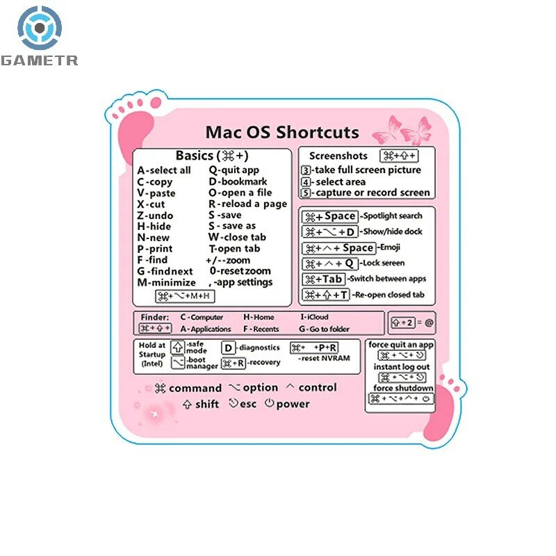 New Shortcut Key Sticker For 13-16" MacBook Pro 13 /Air 13 Windows Word Excel Decal Shortcuts Sticker For Mac OS System