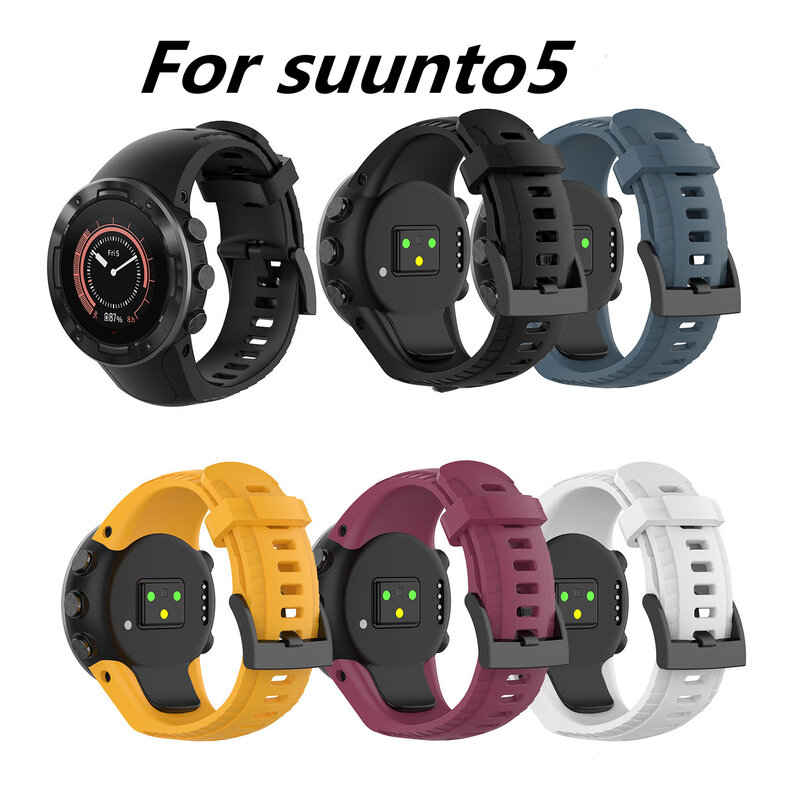 Suunto Watch 5 용 시계 스트랩, 실리콘 팔찌, 손목 스트랩, 스마트 워치 착용 액세서리, 46mm
