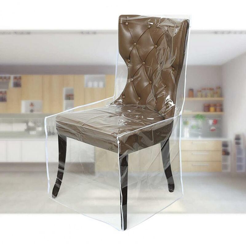 Protezione della copertura della sedia della sala da pranzo trasparente di lunga durata senza odore copertura della sedia forniture per la casa resistenti ai graffi
