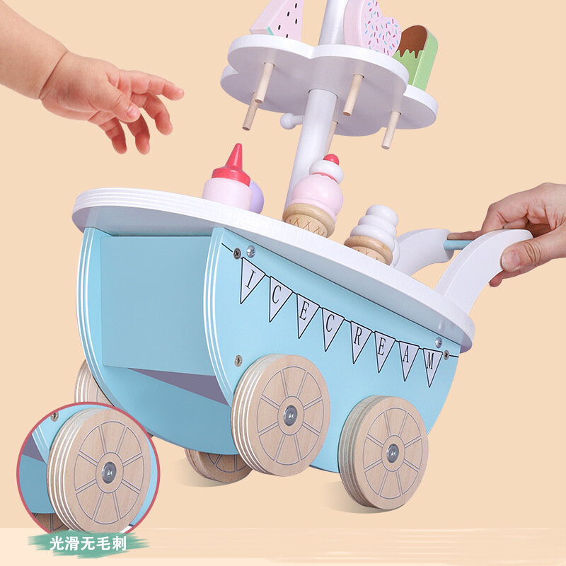 Wysokiej jakości dom zabaw dla dzieci symulacja zabawka kuchenna amerykański lód zestaw samochodowy 3-6 lat baby girl boy prezent dziecko walker