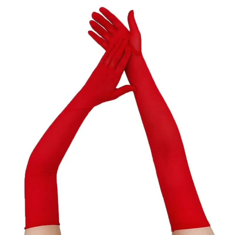 Nuovi guanti in rete di Tulle elasticizzati ultrasottili eleganti guanti per la protezione solare neri Sexy da donna guanti per auto da guida anti-uv femminili