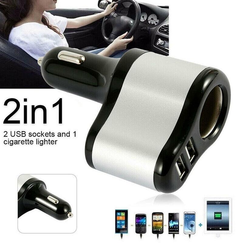 Auto Dual Usb Oplader Sigarettenaansteker Socket Autolader Adapter 5V 3.1a Opladen 2 In1 Way Auto Sigarettenaansteker Splitter Socket