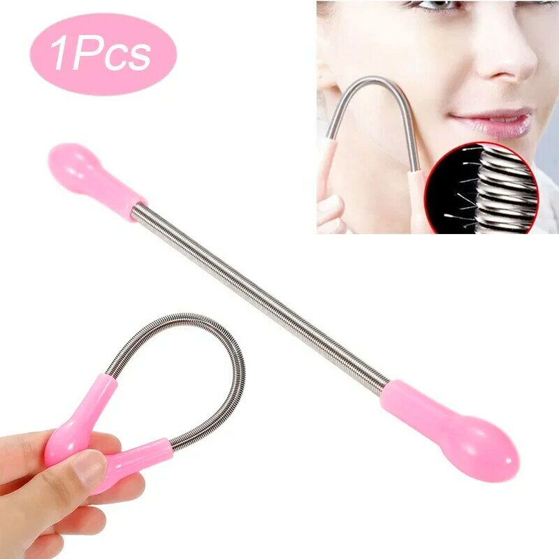 Face Hair Spring Remover Stick Removal Threading Beauty Tool Epilator Cream Hair Removal Tool  Stainless Steel Epilator Stick