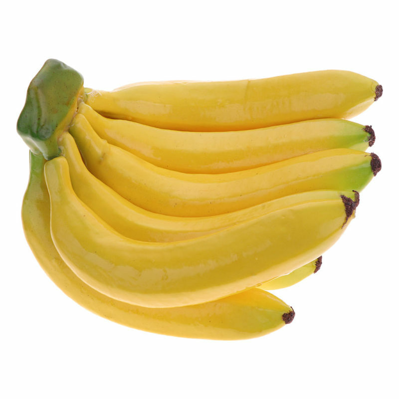 Fruta Artificial decorativa para niños, fruta de plátano falsa, ayuda cognitiva para enseñanza, exhibición de tienda de plástico EVA, 1 unidad