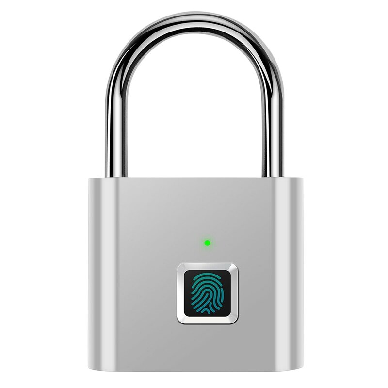 กุญแจสายยูสแกนลายนิ้วมือแบบพกพากันขโมยชาร์จด้วย USB สำหรับล็อกเกอร์กระเป๋าเดินทางกระเป๋าเป้ฯลฯรองรับ