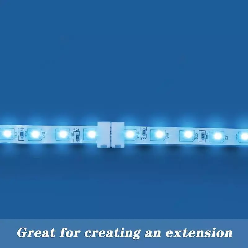 무납땜 LED 커넥터, WS2812B 3528 5050 RGB RGBW LED 스트립 조명용 코너 LED 테이프 커넥터, 2 핀, 3 핀, 4 핀, 5 핀, I, L, T 모양, 5 개