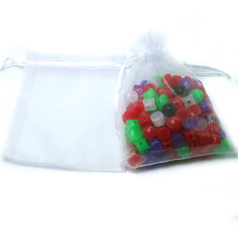 10pc 7x 9/9x1 2/10x1 5/13x18cm sacos de organza bolsas de casamento saco de presente agradável embalagem de jóias saco de gaze transparente