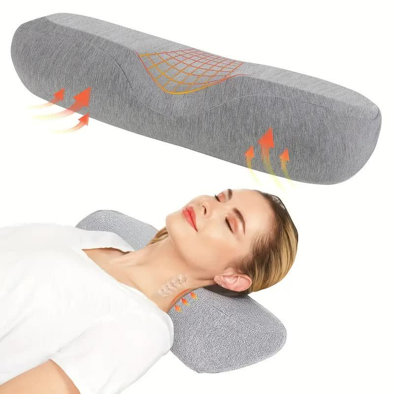 Ортопедическая подушка из пены с эффектом памяти, эргономичная Массажная подушка для сна, облегчающая боль в шее, медленно восстанавливающая Подушка, постельные принадлежности