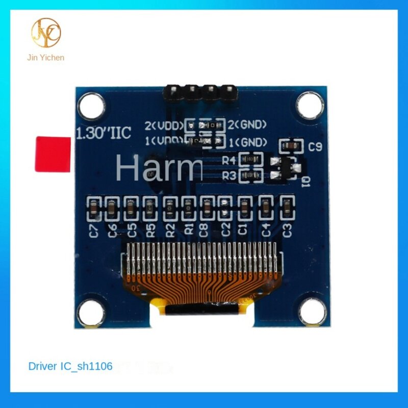 1.3 "modul OLED layar tampilan putih/biru 1.3 inci modul tampilan papan layar OLED I2C berkomunikasi 128X64SPI/IIC